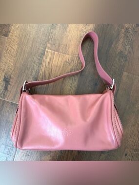 ROBERT PIETRI pinkish-peach leather purse, made in Spain